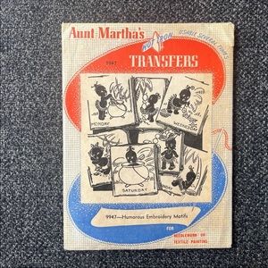 •Vintage Aunt Martha’s Transfers #9947 Humorous Embroidery Motifs•
